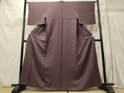 平和屋着物■上質な色無地 古代紫色 正絹 逸品 CABC4260oy