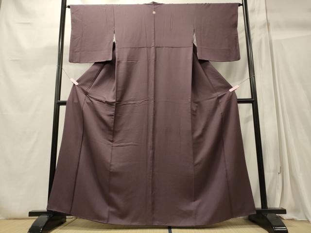 平和屋着物■上質な色無地 古代紫色 正絹 逸品 CABC4260oy