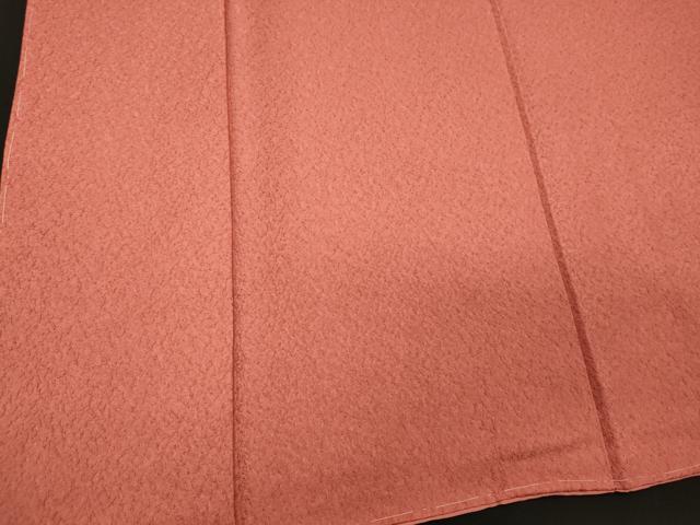 平和屋着物■上質な色無地 甚三紅色 正絹 逸品 未使用 CABC4262oy
