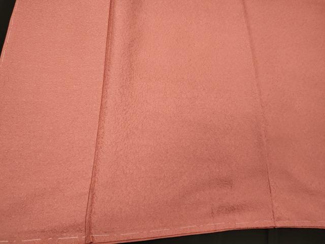平和屋着物■上質な色無地 甚三紅色 正絹 逸品 未使用 CABC4312oy