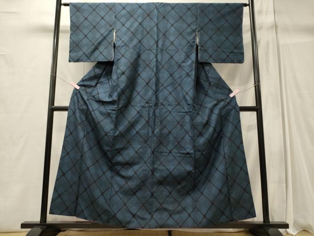 平和屋着物■上質な紬 菱文 やまと誂製 正絹 逸品 CABC4313oy