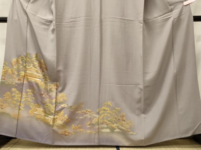 平和屋着物■訪問着 風景松文 金彩 正絹 逸品 CABC4320oy