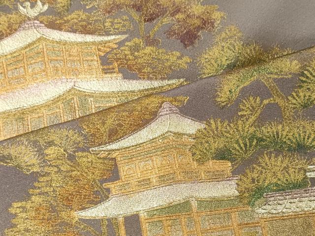平和屋着物■訪問着 風景松文 金彩 正絹 逸品 CABC4320oy