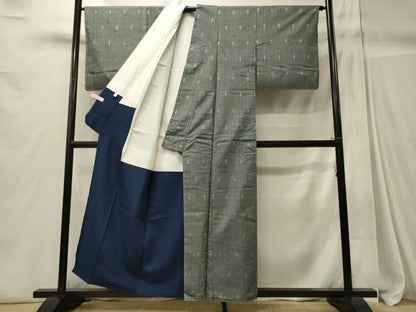 平和屋着物■上質な紬　舞葉文　正絹　逸品　CABC4338oy