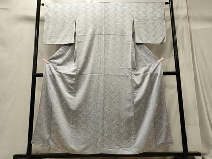 平和屋着物■上質な小紋　花唐草文　正絹　逸品　CABC4343oy