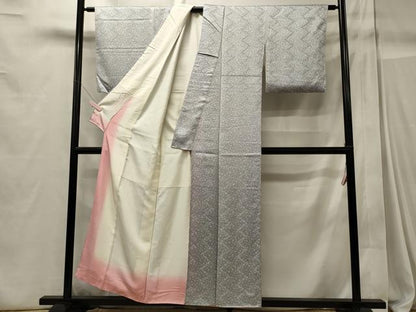 平和屋着物■上質な小紋　花唐草文　正絹　逸品　CABC4343oy