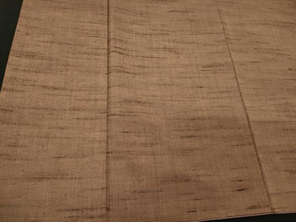 平和屋着物■上質な紬 赤白橡色 正絹 逸品 CABC4344oy