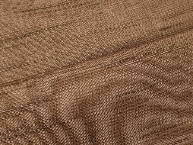 平和屋着物■上質な紬 赤白橡色 正絹 逸品 CABC4344oy