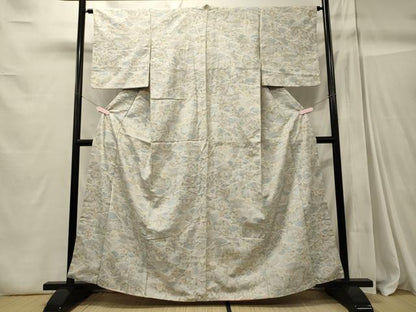 平和屋着物■上質な紬　風景草木文　正絹　逸品　CABC4355oy