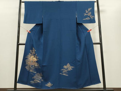 平和屋着物■訪問着 風景草木文 金彩 正絹 逸品 未使用 CABC4365oy