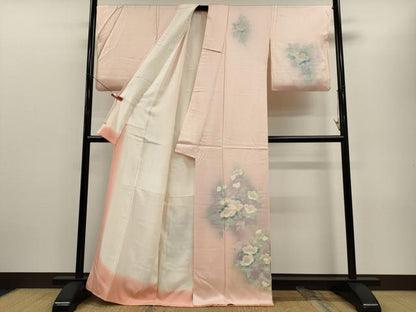 平和屋着物■訪問着 枝花文 暈し染め 正絹 逸品 CABC4367oy