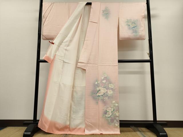 平和屋着物■訪問着 枝花文 暈し染め 正絹 逸品 CABC4367oy