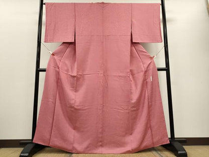 平和屋着物■上質な色無地 作家物 草木染 桃色 正絹 逸品 CABC4386oy