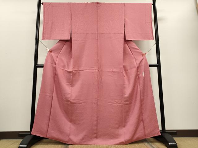 平和屋着物■上質な色無地 作家物 草木染 桃色 正絹 逸品 CABC4386oy