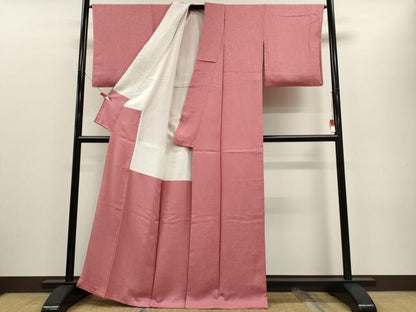 平和屋着物■上質な色無地 作家物 草木染 桃色 正絹 逸品 CABC4386oy