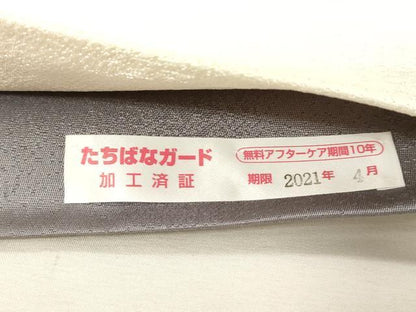 平和屋着物▼太鼓柄袋帯　舞羽文　銀通し地　正絹　逸品　CABC4413dy