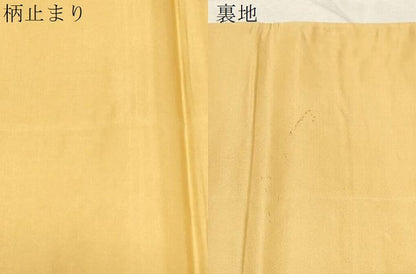 平和屋着物▼六通柄袋帯 立波箔散らし文 金糸 正絹 逸品 CABC4541dy