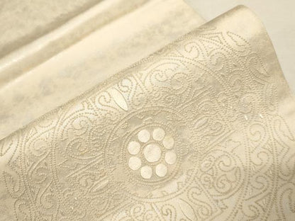 平和屋着物▼中国三大刺繍 相良刺繍 総刺繍 太鼓柄袋帯 正倉院 引箔 正絹 逸品 CABC4556dy