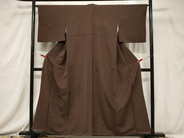 平和屋着物■上質な色無地 絵巻風景地紋 憲法色 正絹 逸品 CABC4614dy