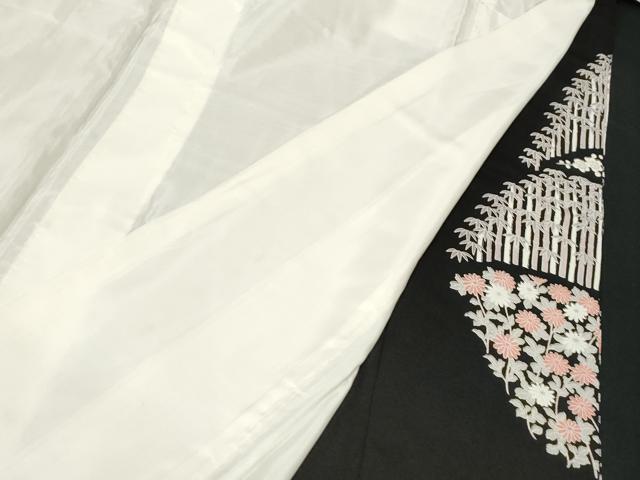 平和屋着物■豪華黒留袖　松竹梅　銀彩　正絹　逸品　CABC4618dy