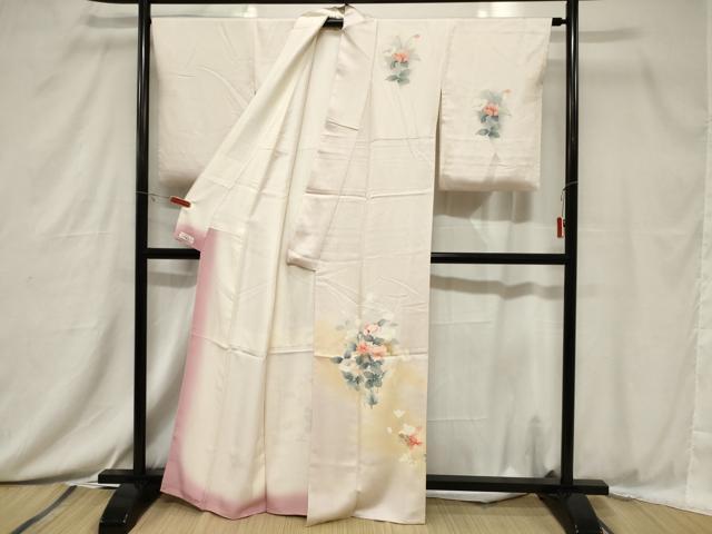 平和屋着物■訪問着 草花文 暈し染め 金彩 やまと誂製 正絹 逸品 CABC4626dy