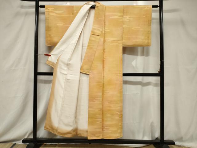 平和屋着物■上質な小紋 霞文 暈し染め 正絹 逸品 CABC4628dy
