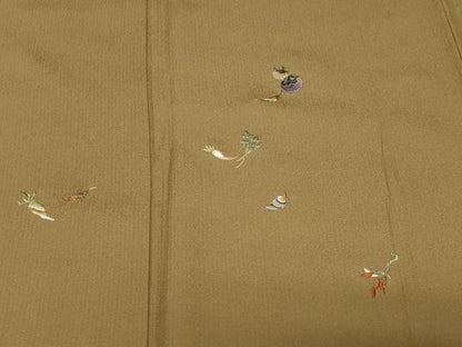 平和屋着物■訪問着 総刺繍 成り物 金糸 正絹 逸品 CABC4629dy