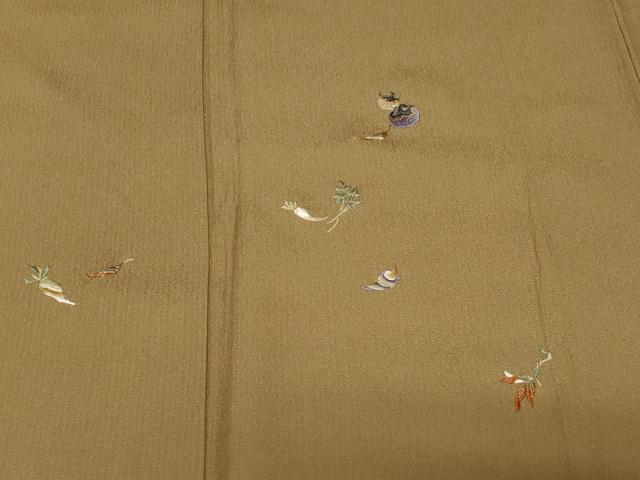 平和屋着物■訪問着 総刺繍 成り物 金糸 正絹 逸品 CABC4629dy
