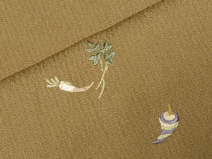 平和屋着物■訪問着 総刺繍 成り物 金糸 正絹 逸品 CABC4629dy