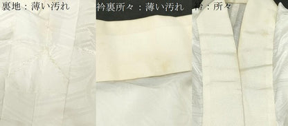平和屋着物■長襦袢　無双仕立て　草花地紋　洗える着物　CABC4640dy