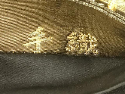 平和屋着物●全通柄袋帯 唐織 手織 兎横段花文 金銀糸 正絹 逸品 CABC4641dy