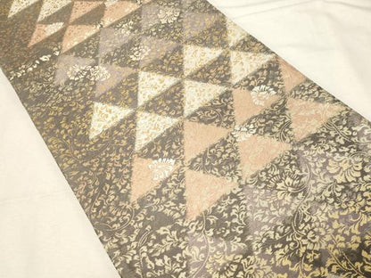 平和屋着物●両面 全通柄袋帯 作家物 響 唐華 金糸 正絹 逸品 CABC4643dy