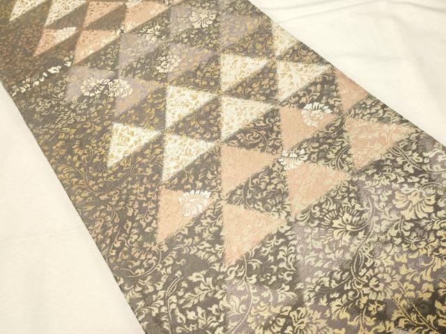 平和屋着物●両面 全通柄袋帯 作家物 響 唐華 金糸 正絹 逸品 CABC4643dy