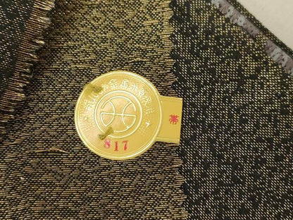 平和屋着物●西陣 中村源織物謹製 六通柄袋帯 花蝶 向い鳥丸文 金糸 証紙付き 正絹 逸品 未使用 CABC4644dy