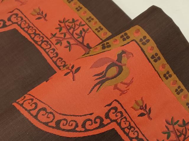 平和屋着物●名門木屋太 今河織物 六通柄袋帯 花鳥文 正絹 逸品 CABC4648dy