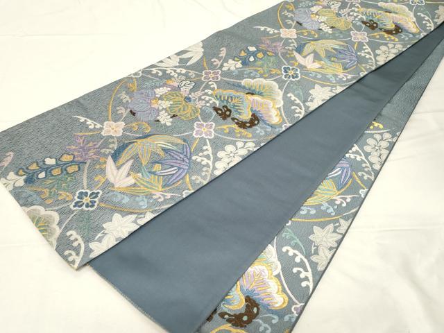 平和屋着物●西陣　六通柄袋帯　松竹梅丸文　金糸　正絹　逸品　CABC4651dy