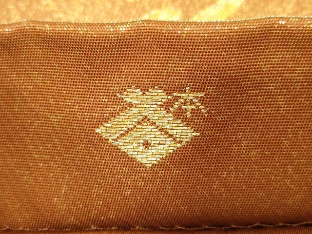 平和屋着物●西陣の名門 本家加納 六通柄袋帯 花喰い鳥 金糸 正絹 逸品 CABC4659dy