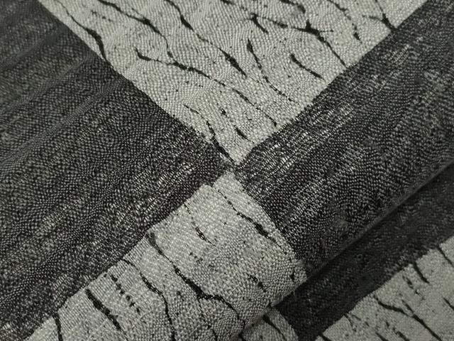 平和屋着物▽両面 全通柄袋帯 スリーシーズン 春夏秋 紬地 杢目文 正絹 逸品 CABC4665dy