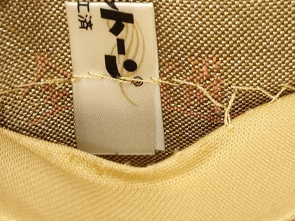 平和屋着物●全通柄袋帯 横段草花文 金糸 正絹 逸品 CABC4673dy
