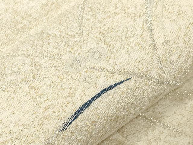 平和屋着物●六通柄袋帯 草木文 金銀糸 正絹 逸品 CABC4676dy
