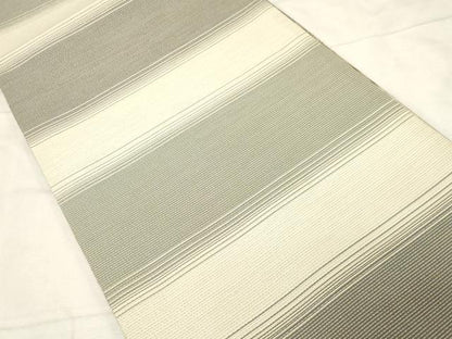 平和屋着物▽両面 全通柄袋帯 スリーシーズン 春夏秋 櫛織 格子柄 金糸 正絹 逸品 CABC4689dy
