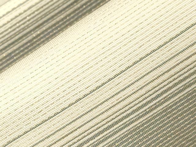 平和屋着物▽両面 全通柄袋帯 スリーシーズン 春夏秋 櫛織 格子柄 金糸 正絹 逸品 CABC4689dy
