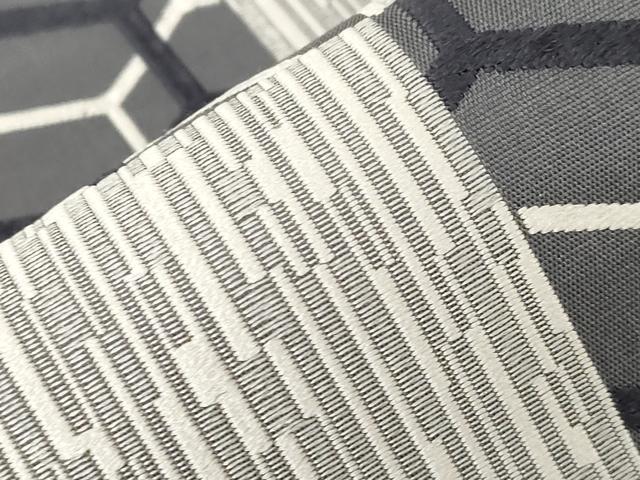 平和屋着物●六通柄袋帯 唐織 市松亀甲文 正絹 逸品 CABC4694dy