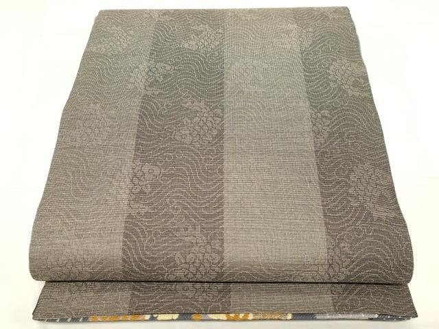 平和屋着物●両面 六通柄袋帯 源氏香動物花文 正絹 逸品 CABC4695dy