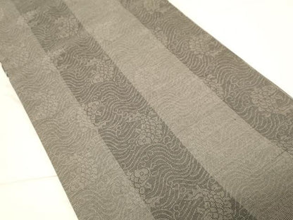 平和屋着物●両面 六通柄袋帯 源氏香動物花文 正絹 逸品 CABC4695dy