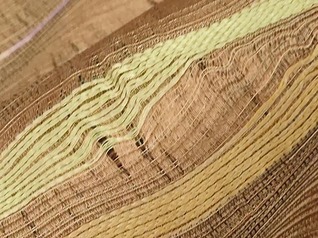 平和屋着物▽両面 全通柄袋帯 スリーシーズン 春夏秋 櫛織 横段文 正絹 逸品 CABC4698dy