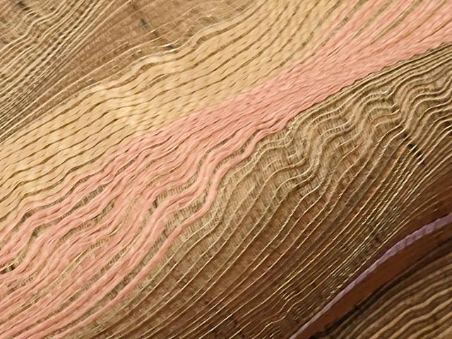 平和屋着物▽両面 全通柄袋帯 スリーシーズン 春夏秋 櫛織 横段文 正絹 逸品 CABC4698dy