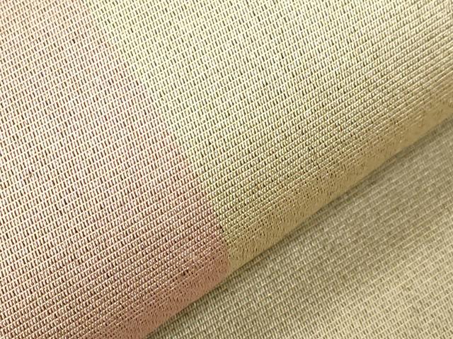 平和屋着物▽両面 全通柄袋帯 スリーシーズン 春夏秋 櫛織 横段文 正絹 逸品 CABC4698dy