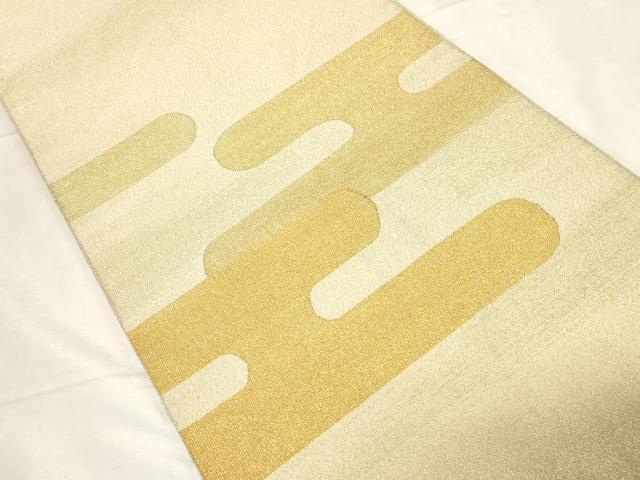 平和屋着物●綴れ 太鼓柄袋帯 エ霞文 金糸 正絹 逸品 CABC4716dy