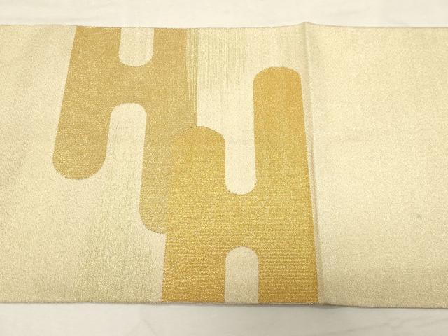 平和屋着物●綴れ 太鼓柄袋帯 エ霞文 金糸 正絹 逸品 CABC4716dy